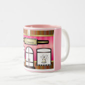 Boulangerie à thème rose Paris Pâtisserie Mug (Devant droit)