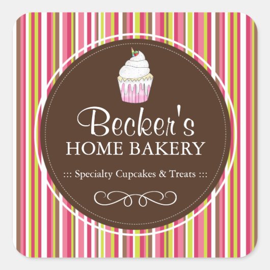 Boulangerie amusante Stickers Emballage (Devant)