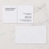 Boulangerie Automobile Blanc Noir Etc. Carte de vi (Devant / Derrière)