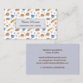 Boulangerie | Baker Watercolor Patern Carte de vis (Devant / Derrière)