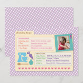 Boulangerie Baking Photo Recette Carte Anniversair (Devant / Derrière)