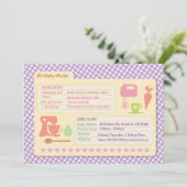 Boulangerie Baking Recette Carte invitation fête d (Debout devant)