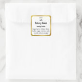 Boulangerie Blancs & Or Ingrédient Logo Étiquette  (Sac)