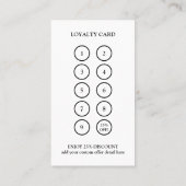 Boulangerie Carte de fidélité photo moderne (Dos)