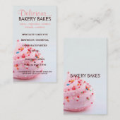 Boulangerie carte de visite rose bleue (Devant / Derrière)