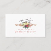 Boulangerie Carte Fidélité Rolling Pin Rouge Flora (Devant)