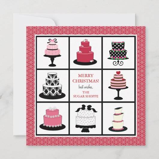 Boulangerie Cartes de Noël d'affaires (Devant)