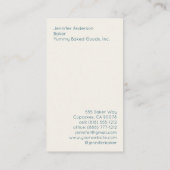 boulangerie Cartes de visite (Dos)