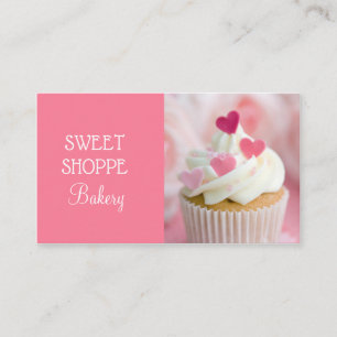 Boulangerie Cartes de visite Cupcake rose