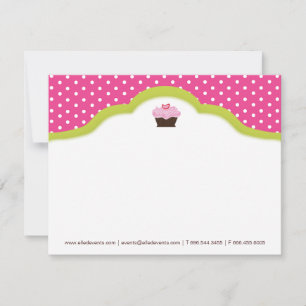 Boulangerie Cartes pour notes Cupcake