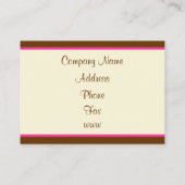 Boulangerie Cupcake à fleurs roses Cartes de visit (Dos)