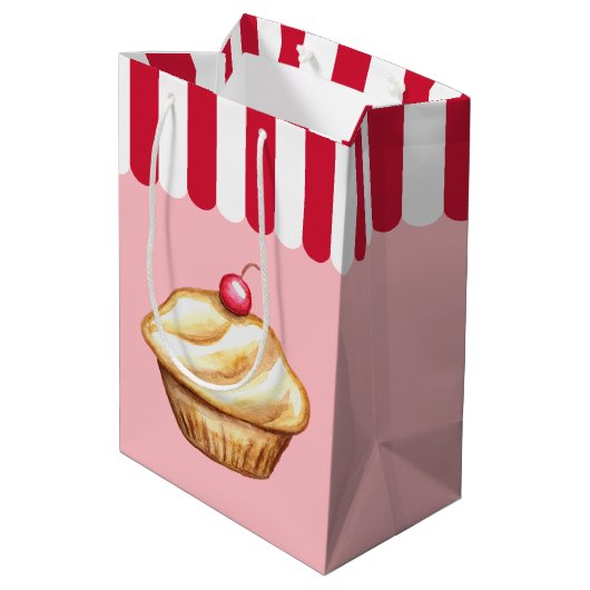Boulangerie Cupcake Anniversaire Sac cadeau (Dos Angle)