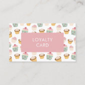 Boulangerie Cupcake Carte de fidélité professionne (Dos)