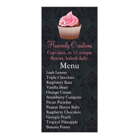 Boulangerie Cupcake Carte Rack Menu Affaires (Devant)