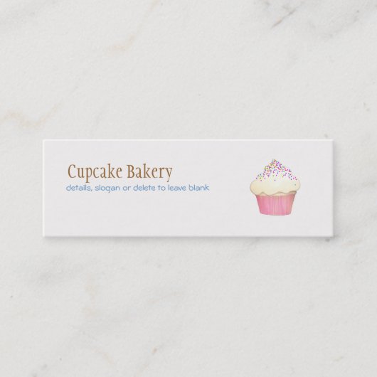 Boulangerie Cupcake MIni Carte de visite (Devant)