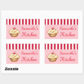 Boulangerie Cupcake personnalisée Stickers cuisine (Feuille)