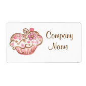 Boulangerie Cupcake personnalisée Stickers d'affai (Devant)