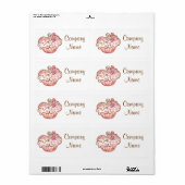 Boulangerie Cupcake personnalisée Stickers d'affai (Feuille entière)