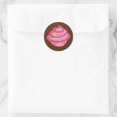 Boulangerie Cupcake Rose Stickers fête d'anniversa (Sac)