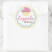 Boulangerie Cupcake Scallop Sticker Étiquette (Sac)