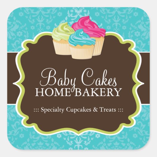 Boulangerie Cupcake Stickers Emballage (Devant)