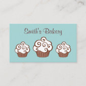 Boulangerie Cupcake sur mesure Cartes de visite bl (Devant)