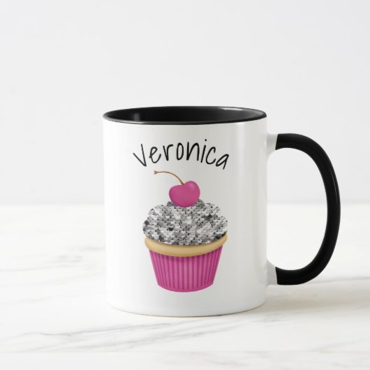 Boulangerie Cute Cupcake Rose Mug (Droite)