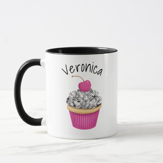 Boulangerie Cute Cupcake Rose Mug (Gauche)