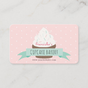 Boulangerie Cute Rose Saupoudrer Carte de visite