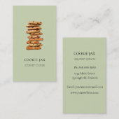 Boulangerie de biscuits carte de visite vert menth (Devant / Derrière)