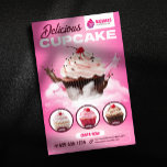 Boulangerie de Cupcake moderne Boutique Pâtisserie<br><div class="desc">Vous cherchez un moyen de faire ressortir vos cupcakes ? Ce modèle de flyer captivant est la réponse! Le design dynamique avec un cupcake à l'allure délicieuse attirera instantanément l'attention et laissera les clients désireux d'en savoir plus. Customisez facilement - ajoutez votre nom de boulangerie, les coordonnées et les descriptions...</div>