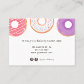 Boulangerie de Donut Carte de visite moderne (Dos)