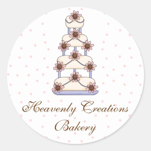 Boulangerie de mariage doux Stickers (Devant)