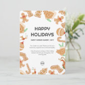 Boulangerie de vacances Pain d'épices Carte de vac (Debout devant)