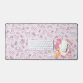 Boulangerie douce et boissons rose (Clavier et souris)