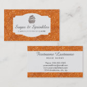 Boulangerie et cartes de visite oranges de (Devant / Derrière)