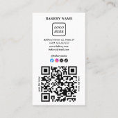 Boulangerie Gâteaux Code QR Carte de fidélité (Dos)