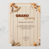 Boulangerie Grand Ouverture Invitation Modèle (Devant / Derrière)
