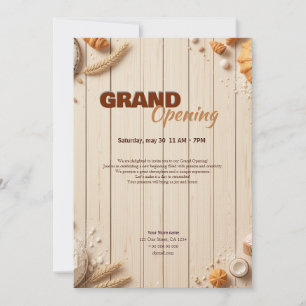 Boulangerie Grand Ouverture Invitation Modèle