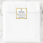 Boulangerie Ingrédients Blanc & Or Logo Étiquette  (Sac)