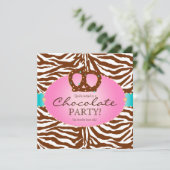 Boulangerie Invitation Chocolat Pretzel bleu (Debout devant)