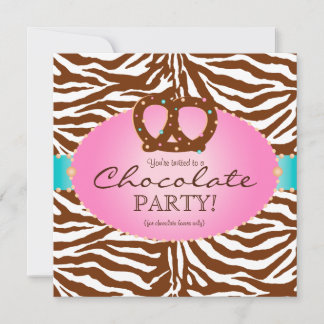 Boulangerie Invitation Chocolat Pretzel bleu