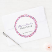 Boulangerie Logo Sticker Étiquette FLORAL VINTAGE (Enveloppe)