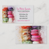 Boulangerie Macarons Carte de visite à thème (Devant / Derrière)