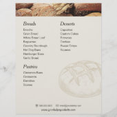 Boulangerie Menu Brochure Flyer Modèle (Dos)