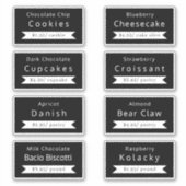 Boulangerie Nom et prix Sticker Étiquettes (Devant)