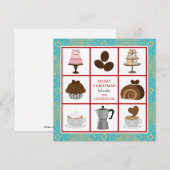 Boulangerie ou Café Affaires Cartes de Noël (Devant / Derrière)