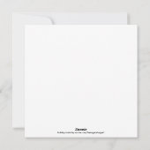 Boulangerie ou Café Affaires Cartes de Noël (Dos)