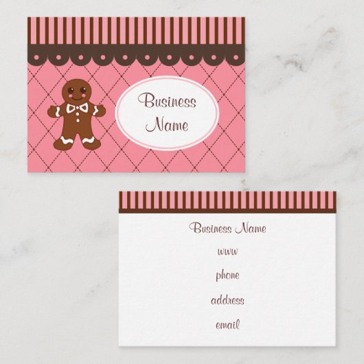 boulangerie pain d'épices Cartes de visite (Devant / Derrière)