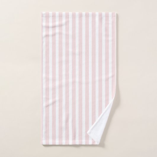 Boulangerie Paris | Rose et blanc rayé (Serviette à main)